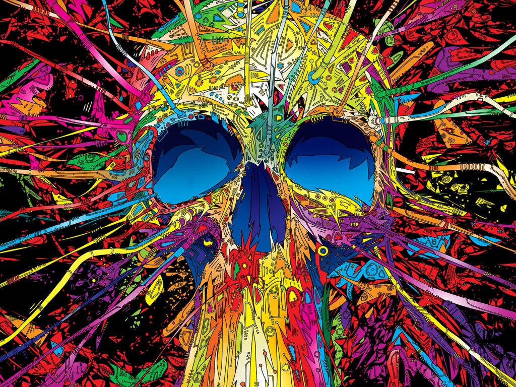 Psychedelic Skull wallpaper