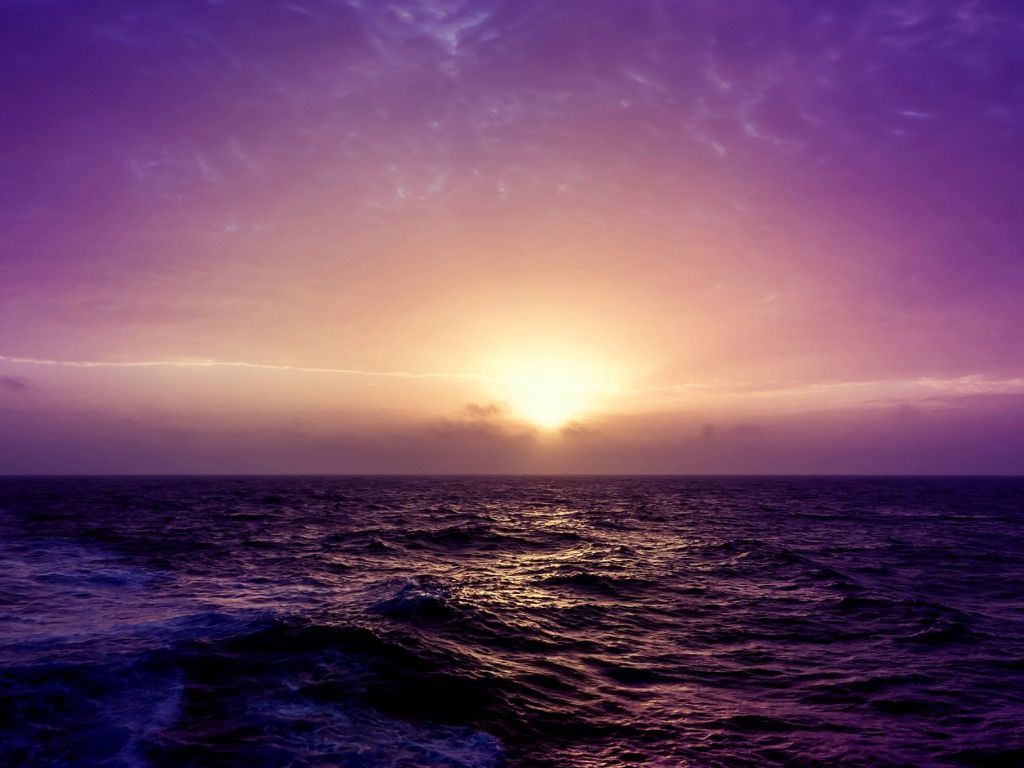 Purple Sea Sunset wallpaper