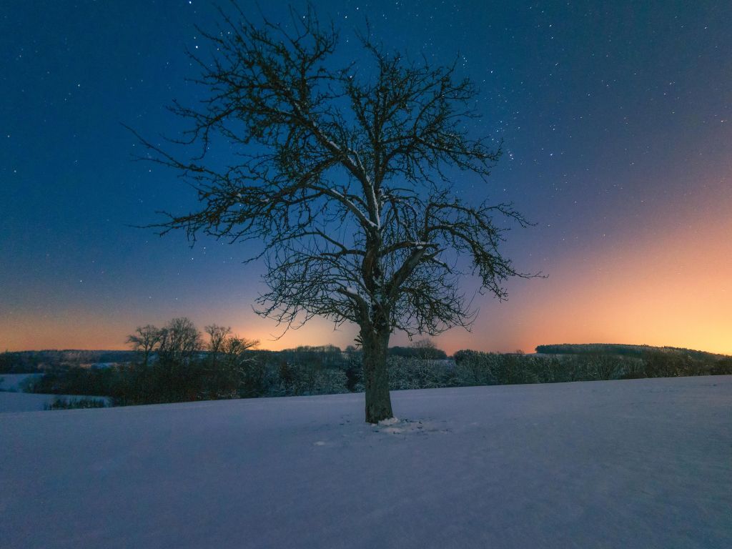 Quiet Winter Evening Southern Germany wallpaper