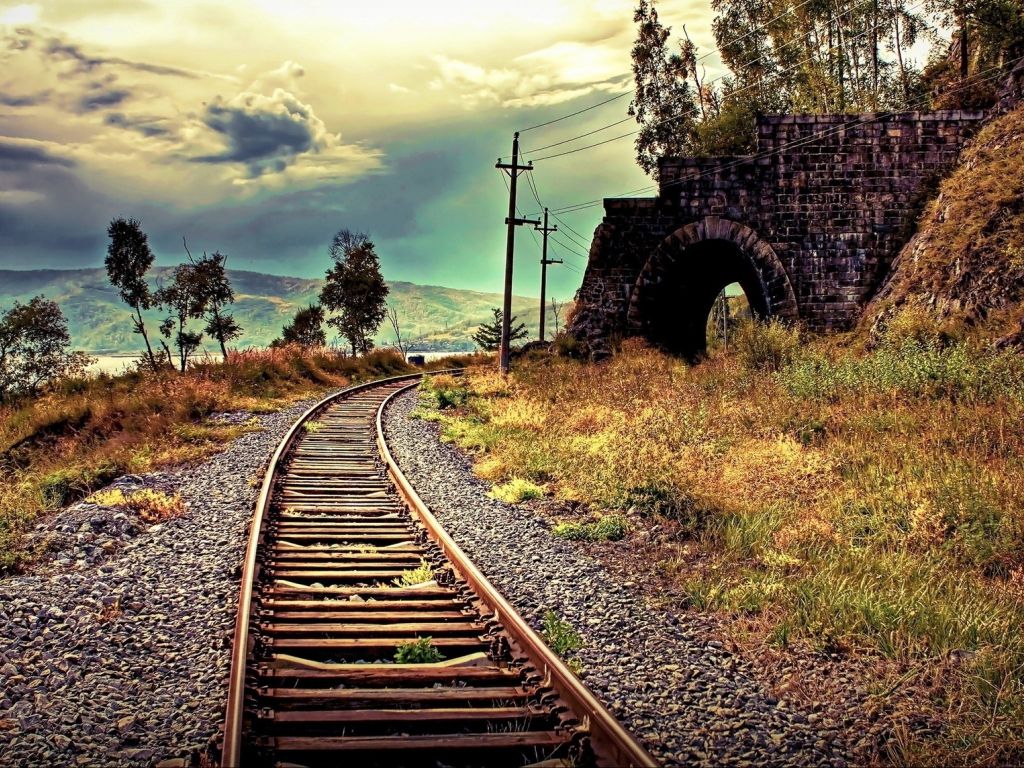 Railroad Landscape wallpaper
