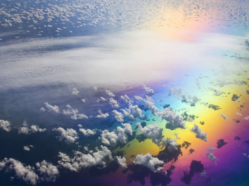 Rainbow Between The Clouds wallpaper