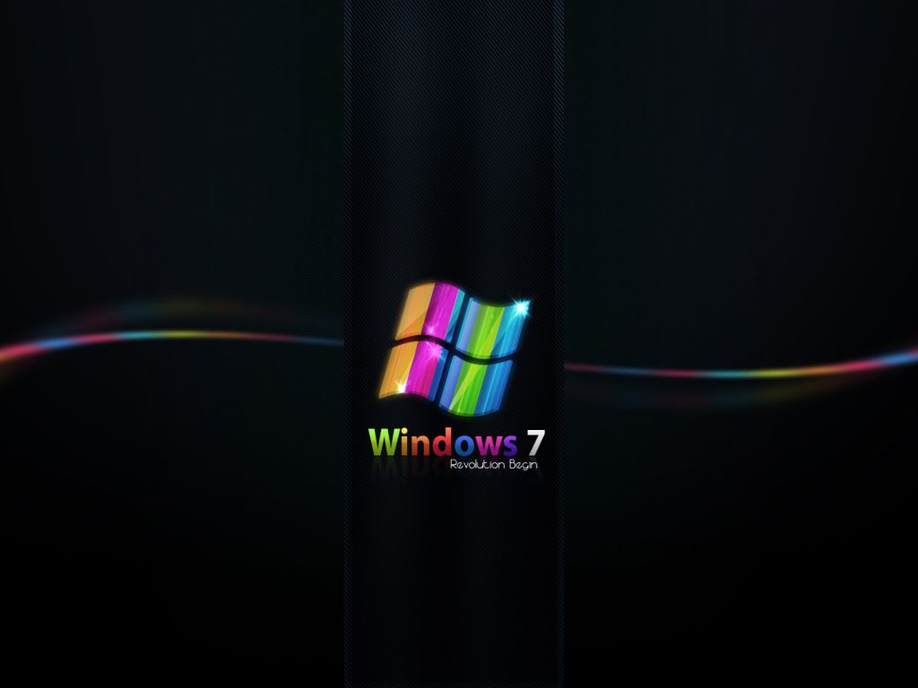 Rainbow Colored Windows 7 wallpaper