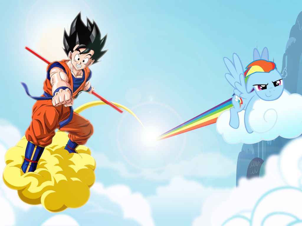 Rainbow Dash Vs Goku wallpaper