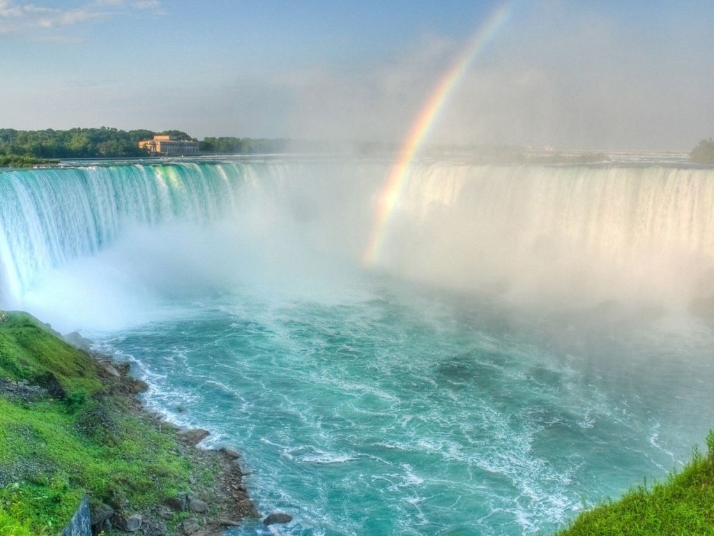 Rainbow in The Niagara Falls wallpaper