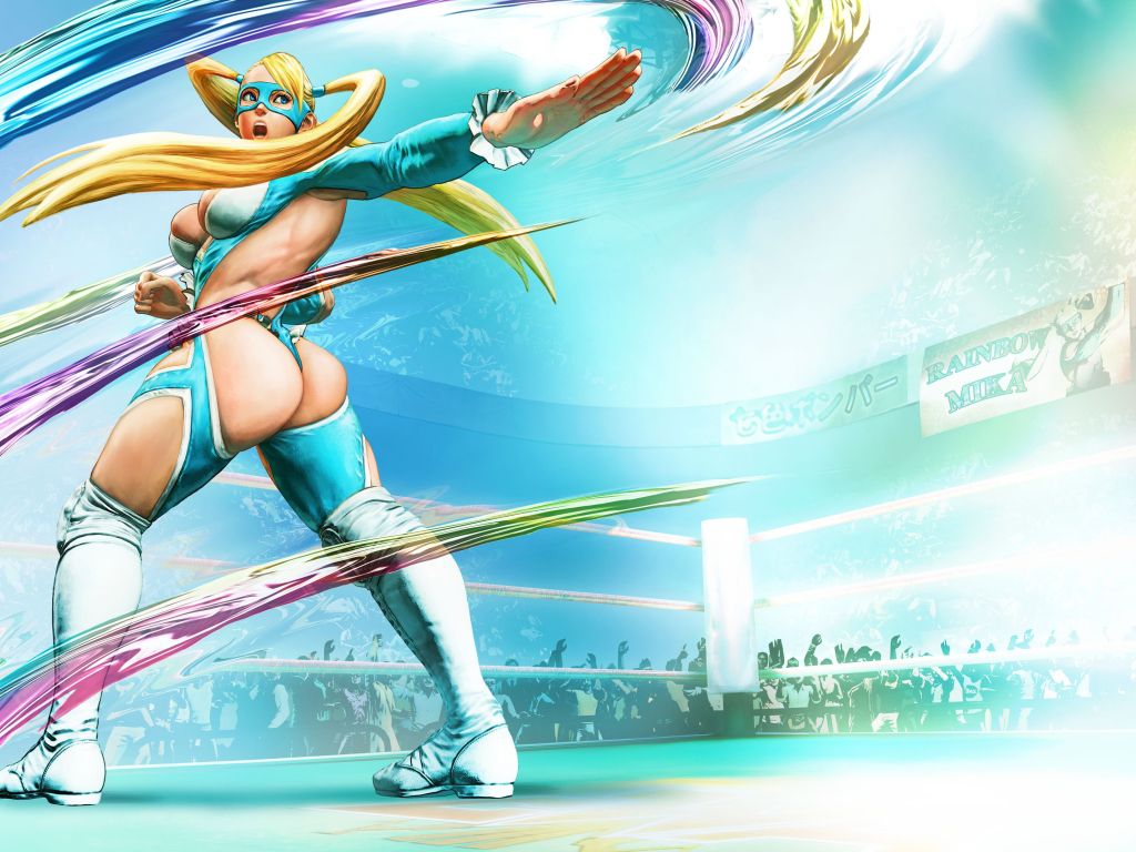 Rainbow Mika Street Fighter V wallpaper