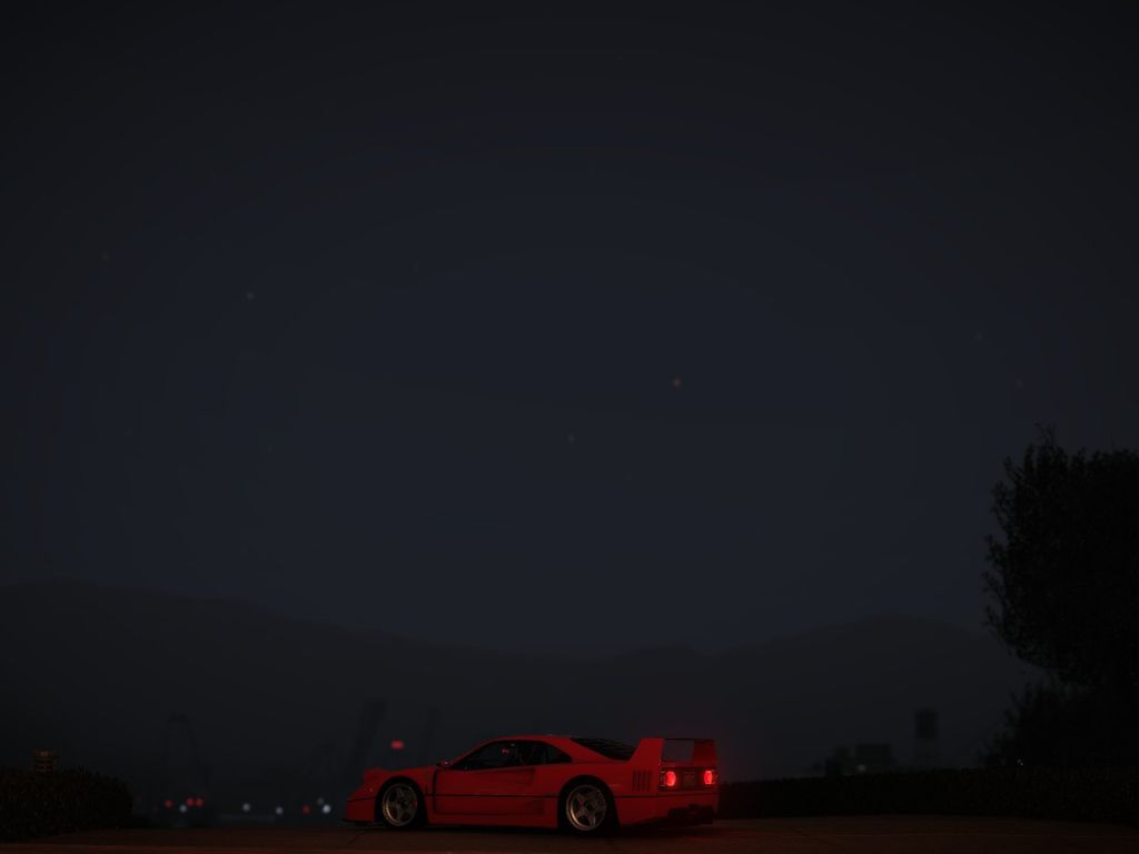 Red Car in the Night wallpaper