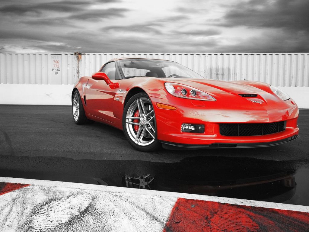 Red Corvette wallpaper