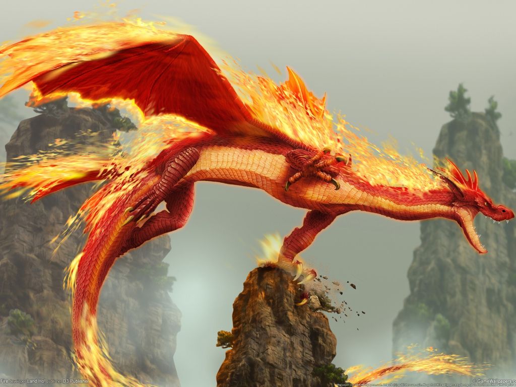 Red Fire Dragon 3827 wallpaper
