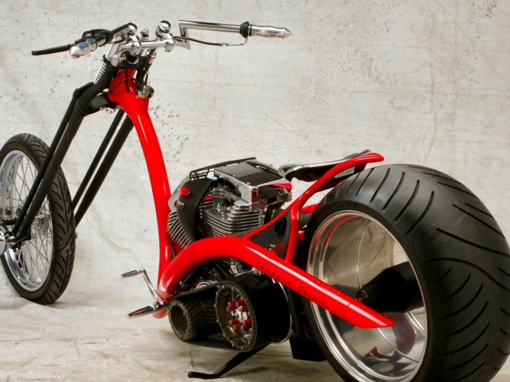 Red Motorbikes Assembled Bikes Choppers wallpaper