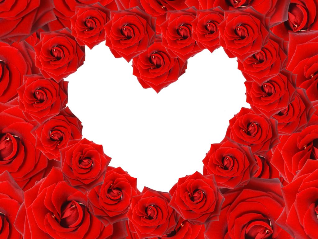 Red Roses and Love Heart wallpaper