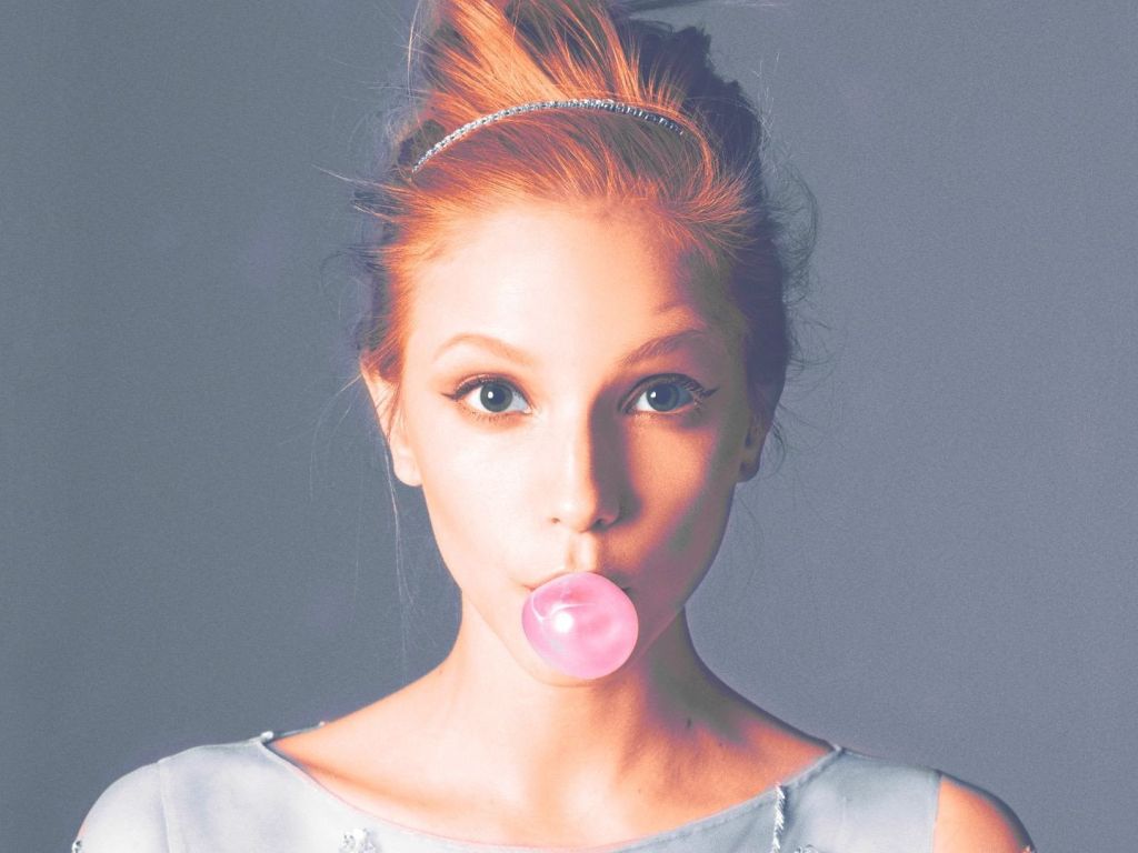 Redhead With Bubble Gum wallpaper