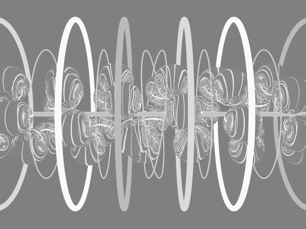 Reflective Helix of Spheres wallpaper