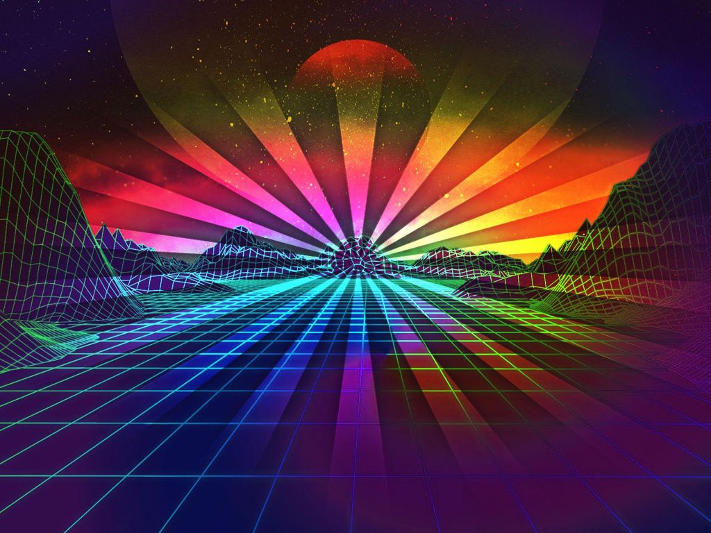 Retro-Rainbow wallpaper