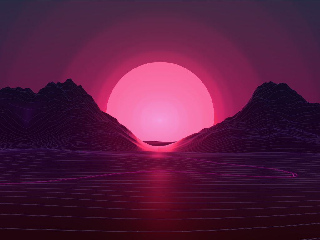 Retrowave Sunset wallpaper