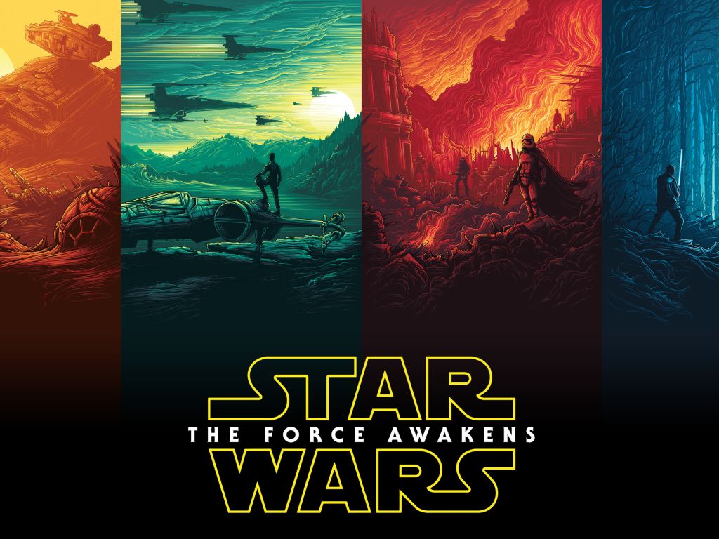 Rey Finn Kylo Ren Han Solo Luke Skywalker Star Wars wallpaper