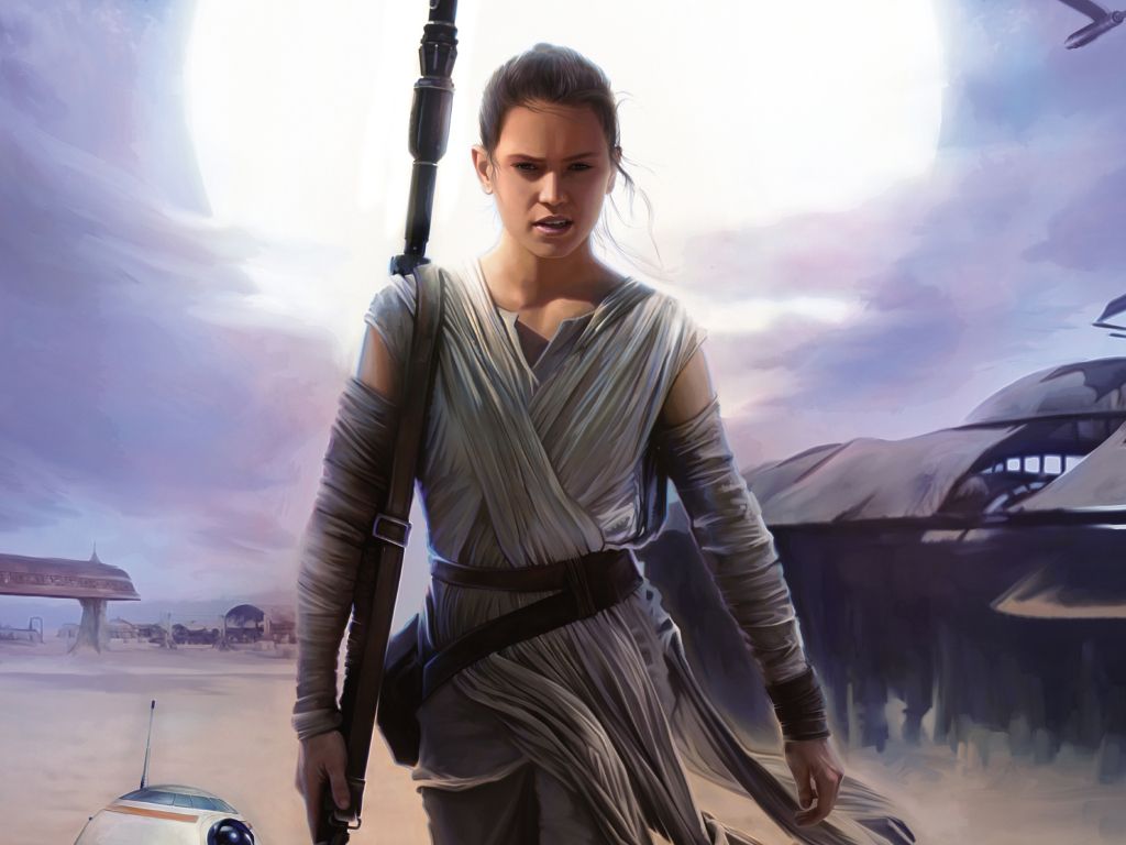 Rey Star Wars The Force Awakens wallpaper