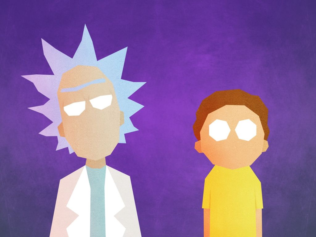 Rick and Morty minimal artwork wallpaper