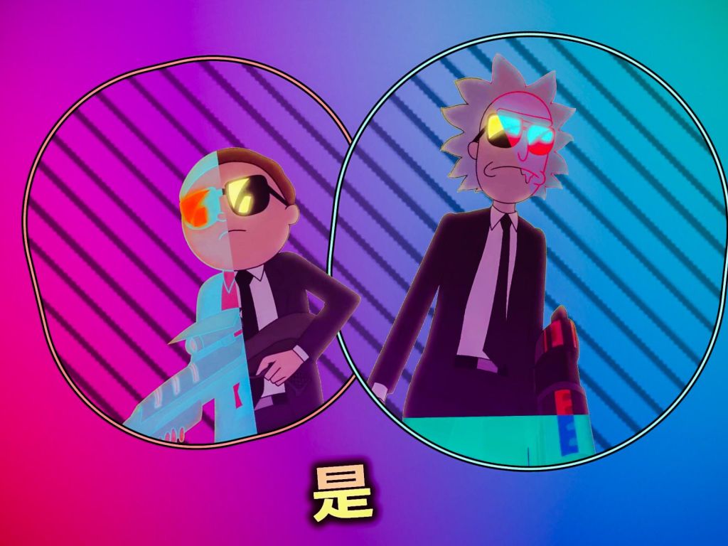 Rick and Morty RETROWAVE wallpaper