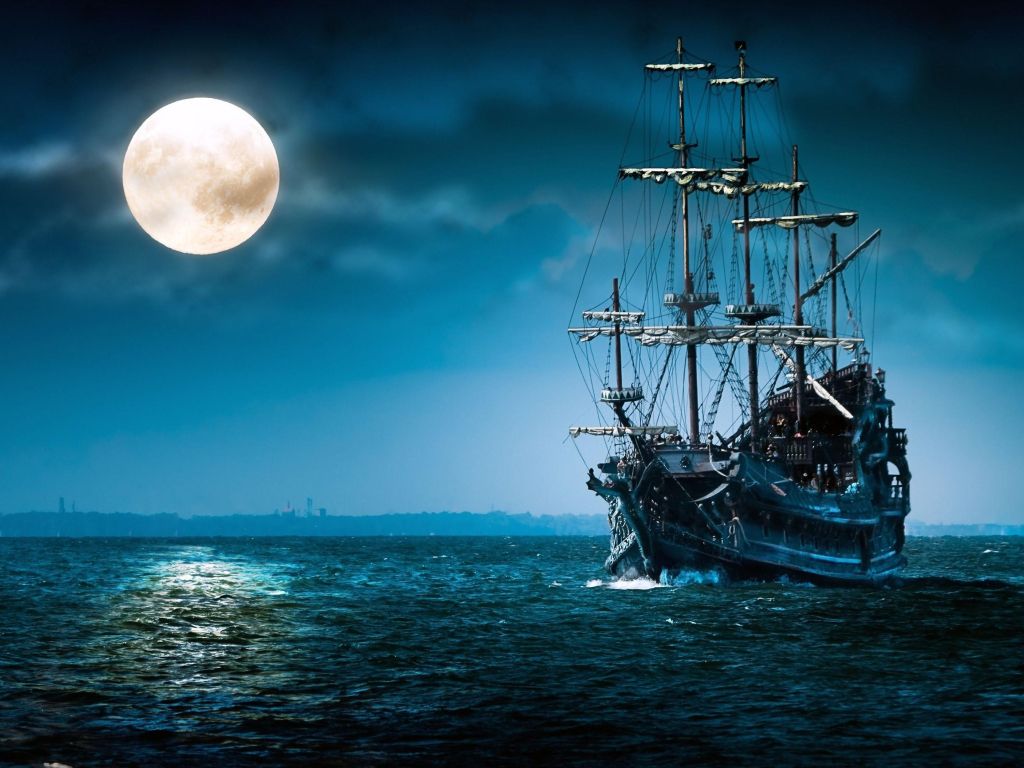 Sailing in the Moonlight wallpaper