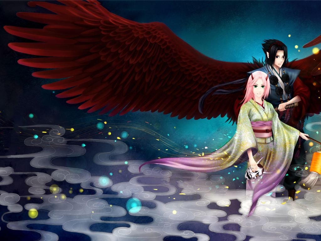 Sakura Haruno And Sasuke Uchiha wallpaper
