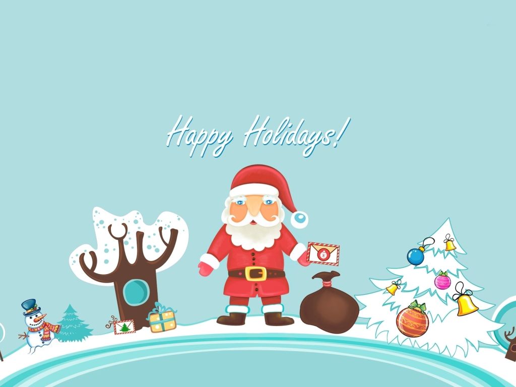 Santa Claus Happy Holidays wallpaper