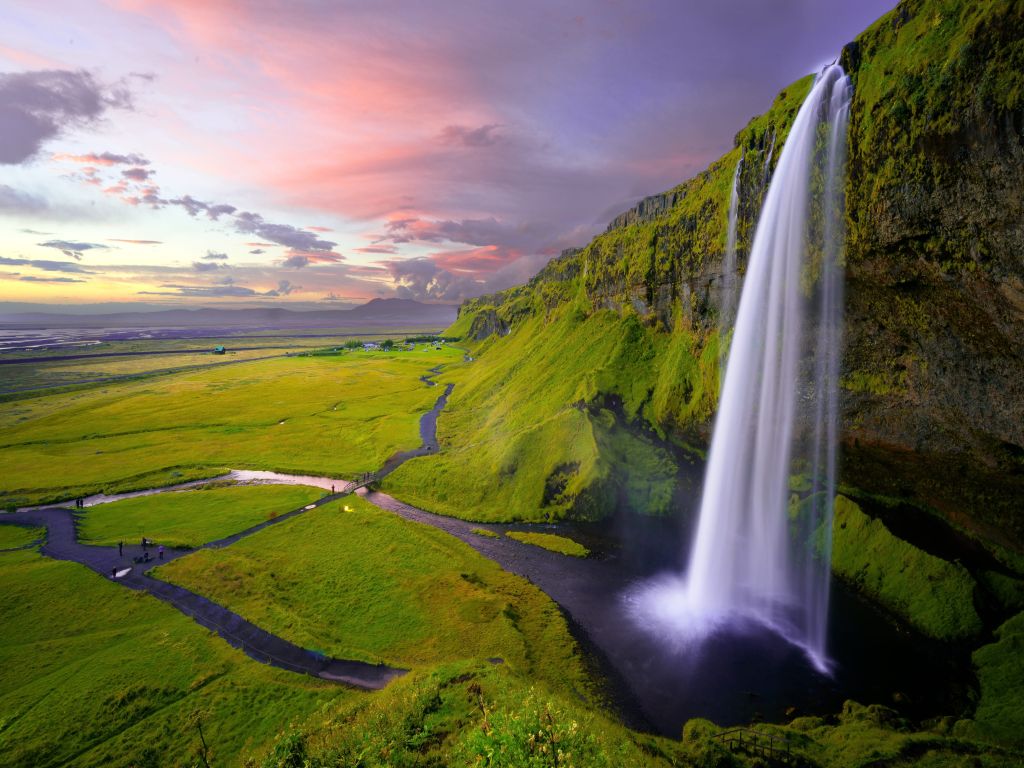 Seljalandsfoss Waterfall Iceland wallpaper