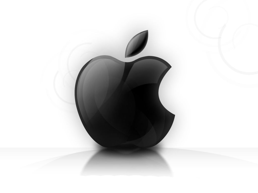Shining Glassy Apple Logo wallpaper