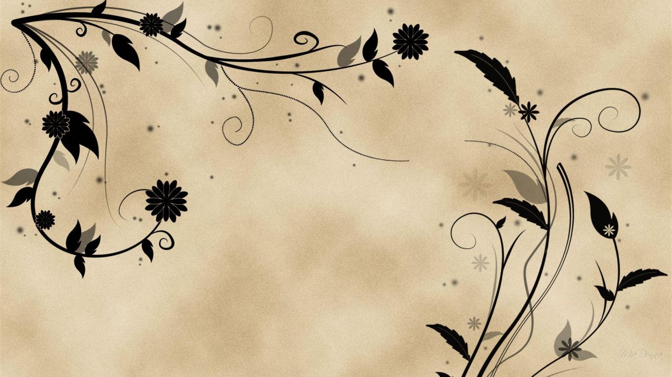 Simple Floral Wallpaper In 1366x768 Resolution