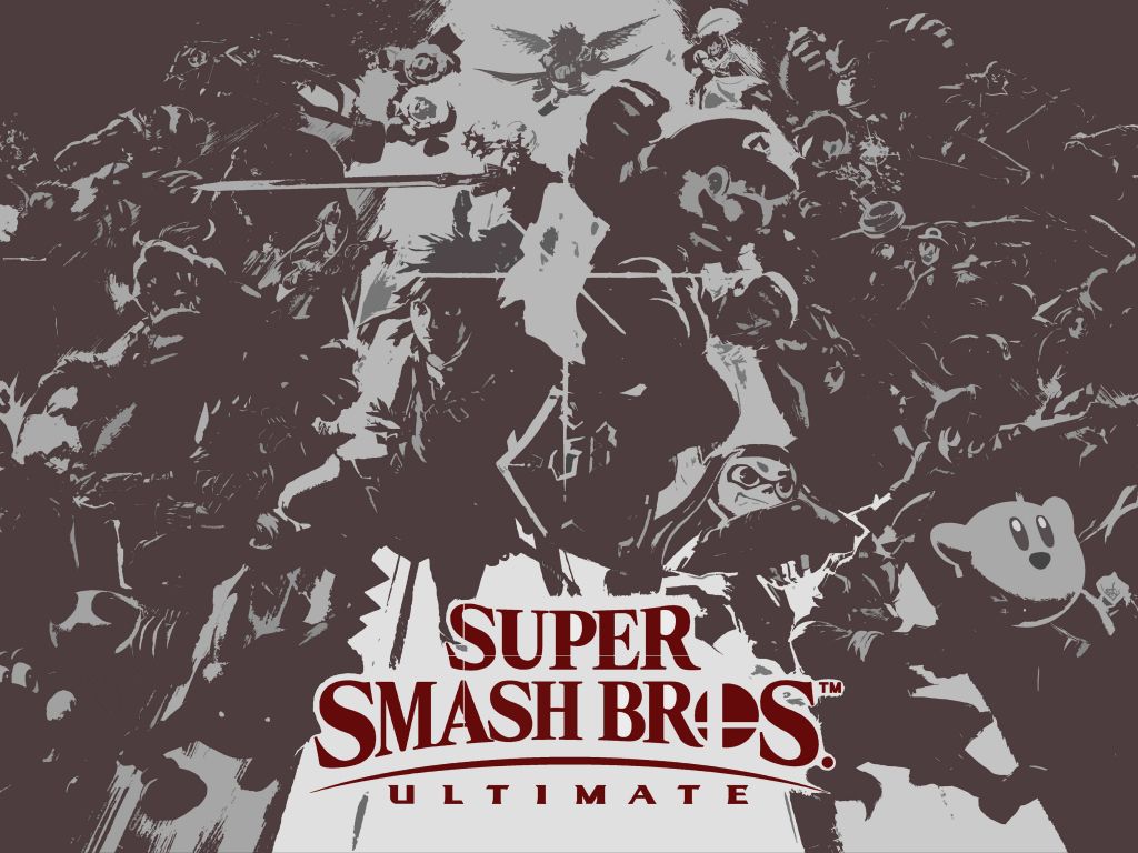 Smash Bros Ultimate Grey/Red wallpaper