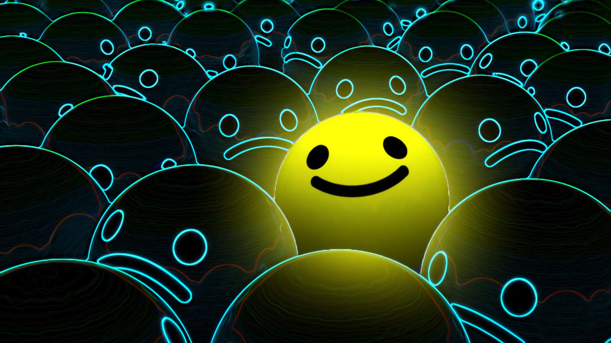 Smiley Face wallpaper in 2048x1152 resolution