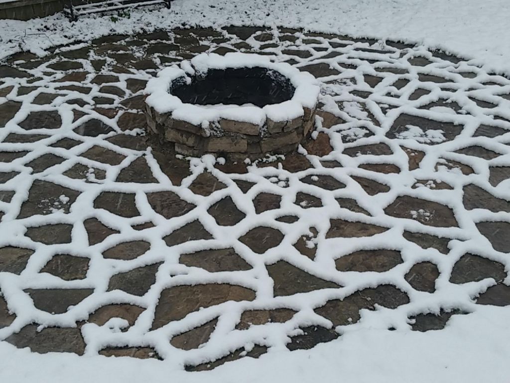 Snow at My Fire Pit wallpaper