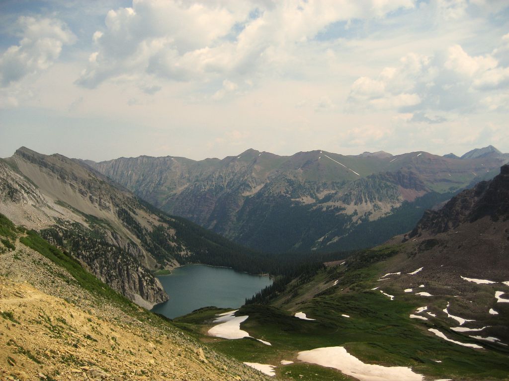 Snowmass Lake From Trail Rider Pass CO wallpaper