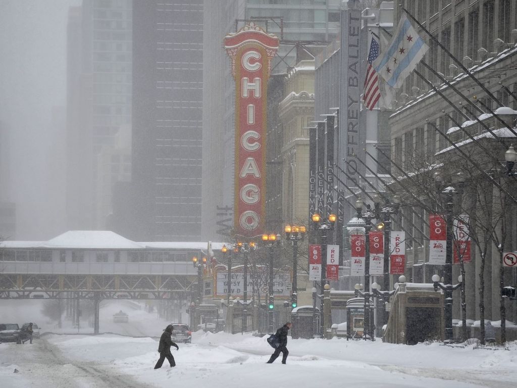 Snowy Chicago wallpaper
