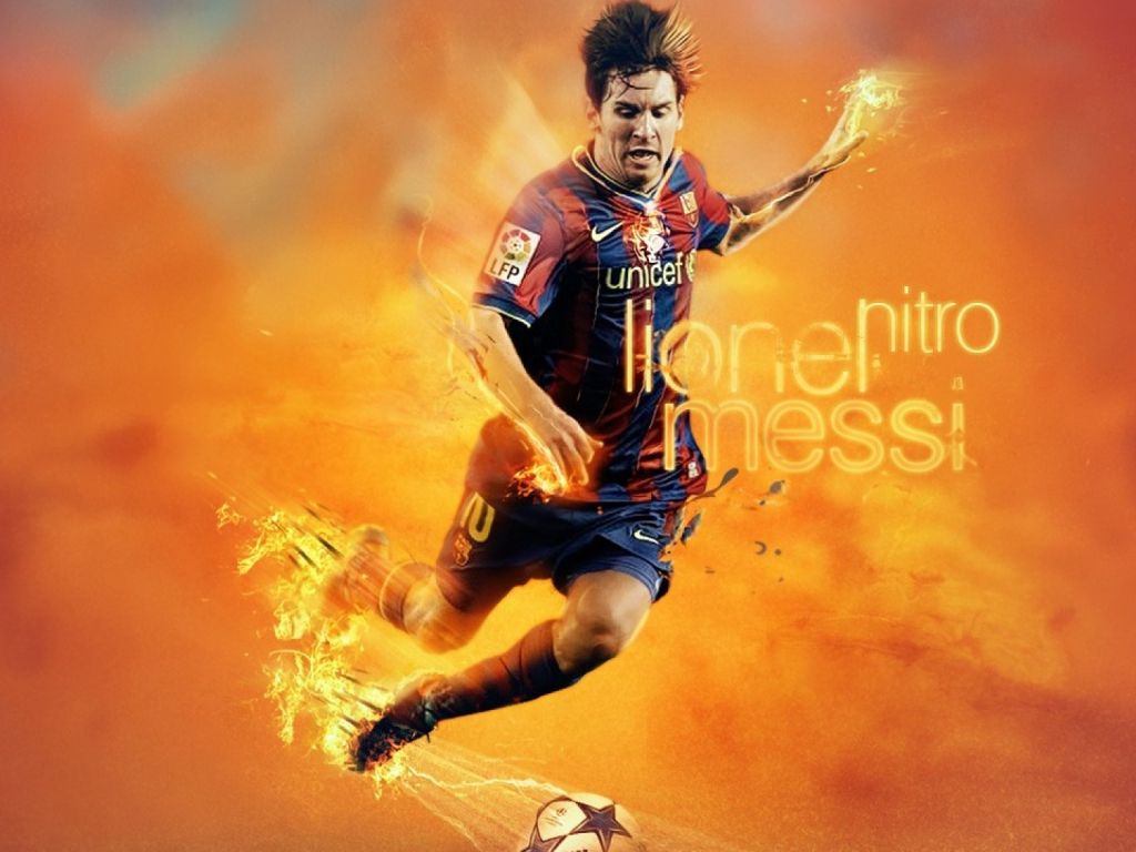 Soccer Lionel Messi wallpaper in 1024x768 resolution