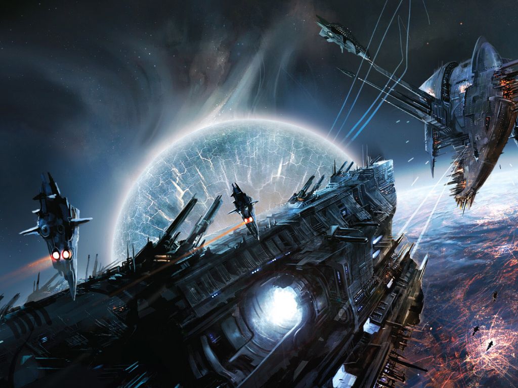 Space War Game Scene wallpaper