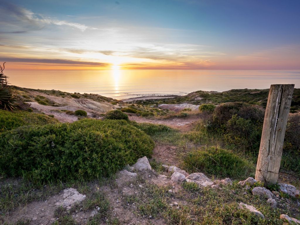 Spring Sunset at Moana Beach South Australia wallpaper