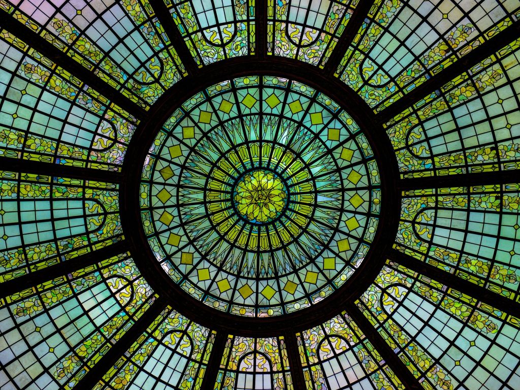 Stained Glass Rotunda Downtown Cleveland wallpaper