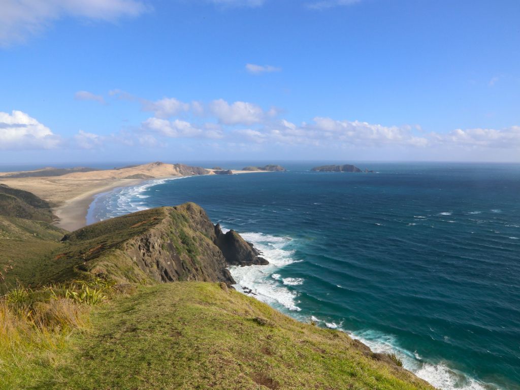 Standing Atop Cape Reinga on the North Island of New Zealand Feels Like Standing on the Edge of the Earth wallpaper