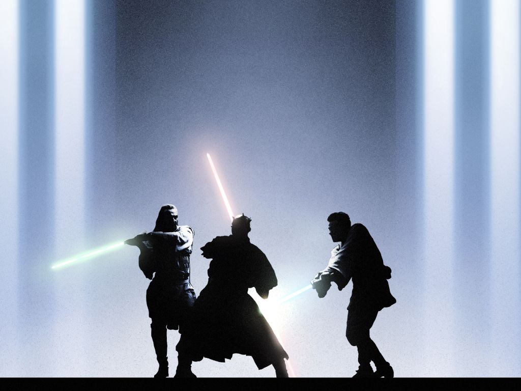 Star Wars Obi Wan Qui Gon Darth Maul wallpaper