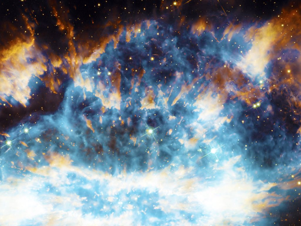 Stark Blue Nebula wallpaper