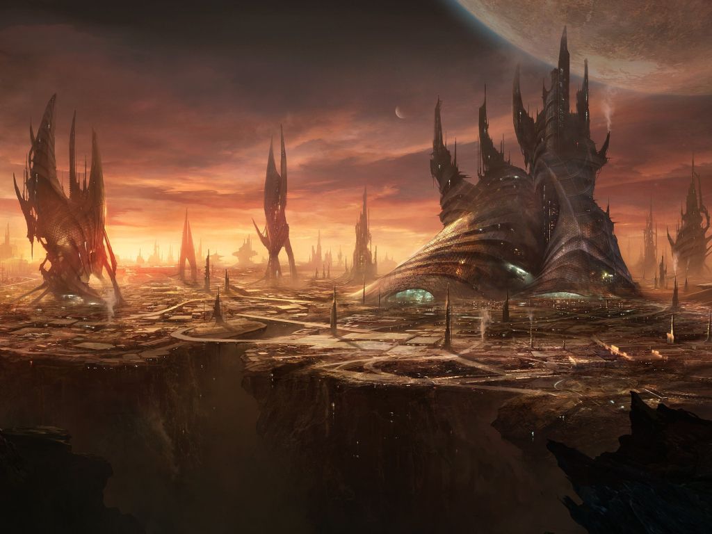 Stellaris Alien City wallpaper
