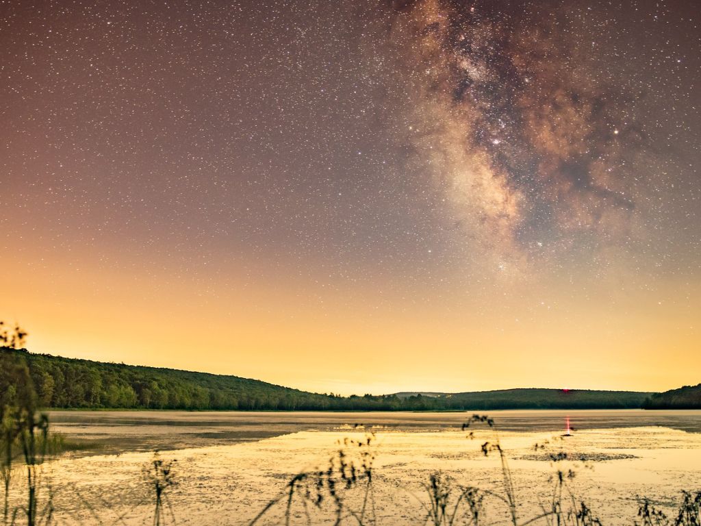 Still Amazed How Clear the Milky Way Was Just Miles West of NYC - Shohola Marsh Reservoir PA wallpaper