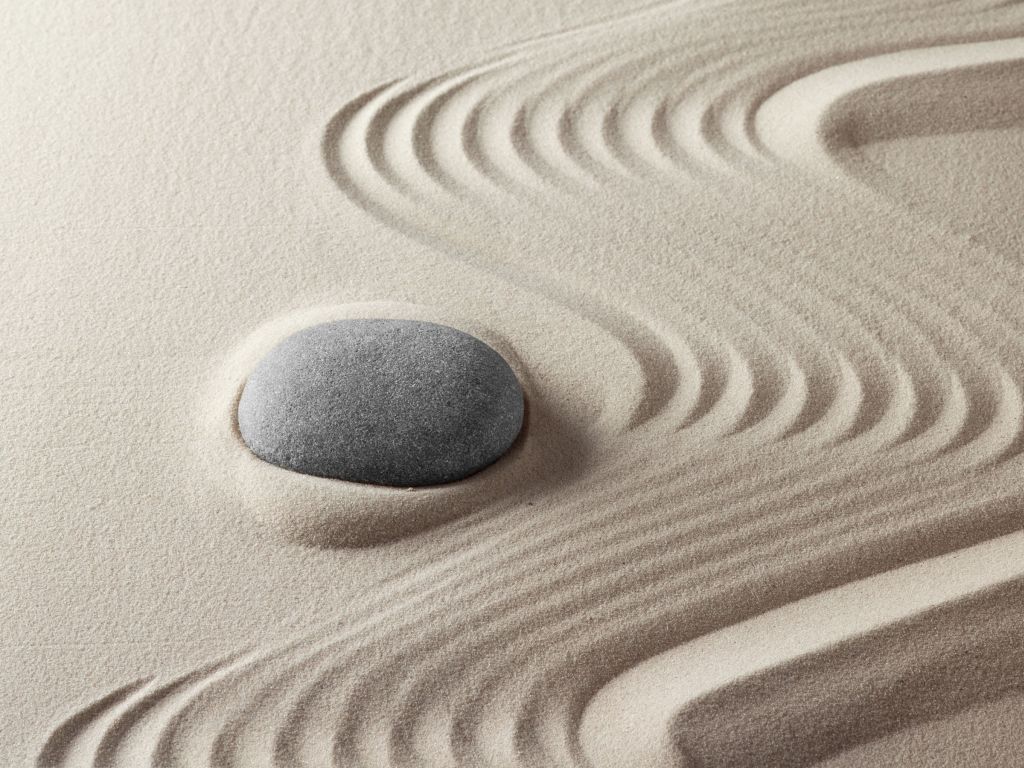 Stone in Sand Design wallpaper