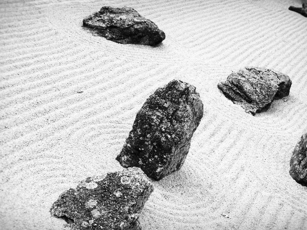 Stones in Sand wallpaper