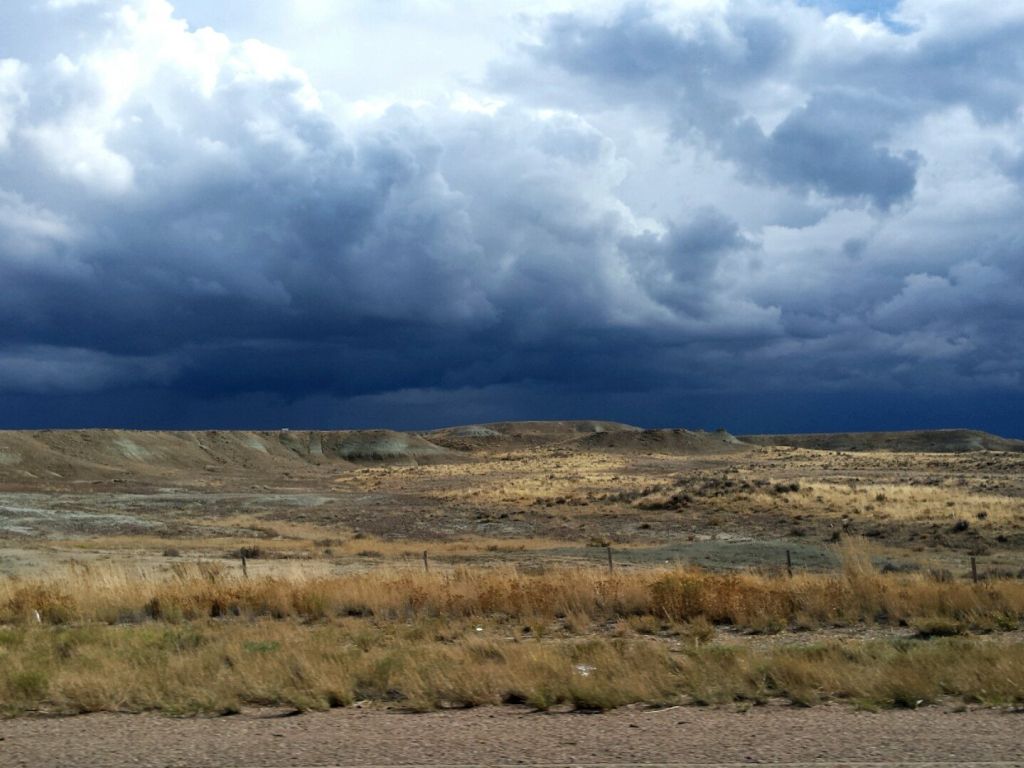 Storm Clouds Rolling Through Wyoming wallpaper