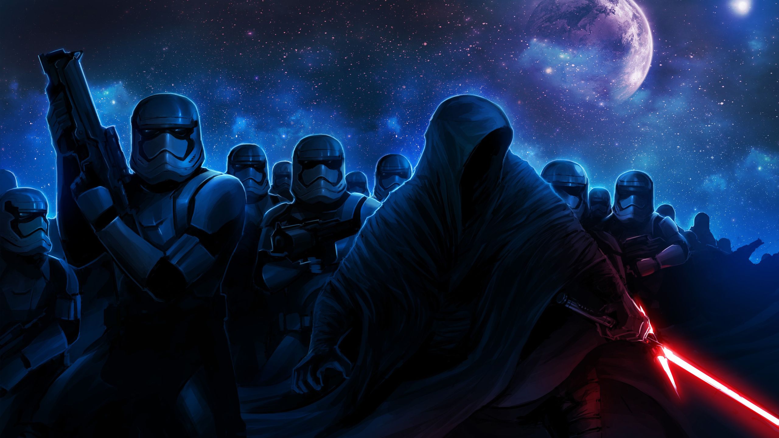 Stormtroopers Darth Vader wallpaper in 2560x1440 resolution