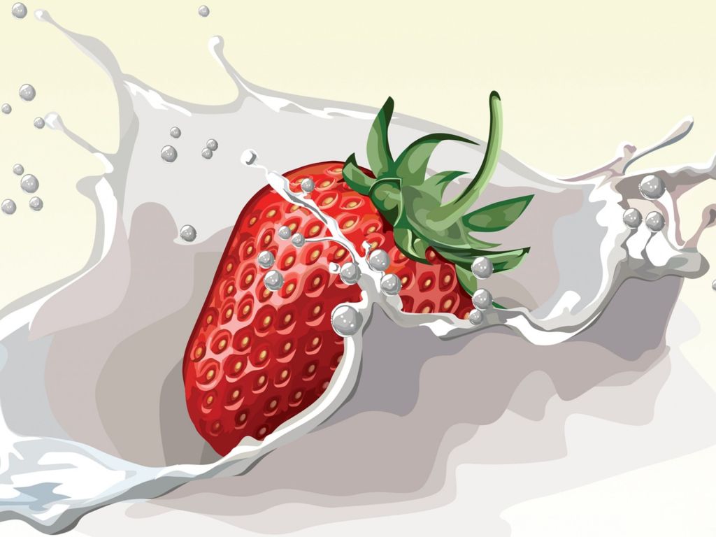 Strawberry Splash wallpaper