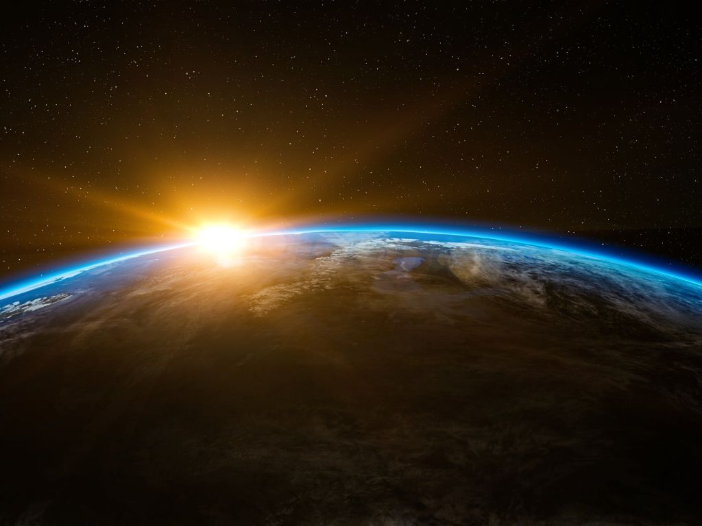 Sunrise From the Space wallpaper