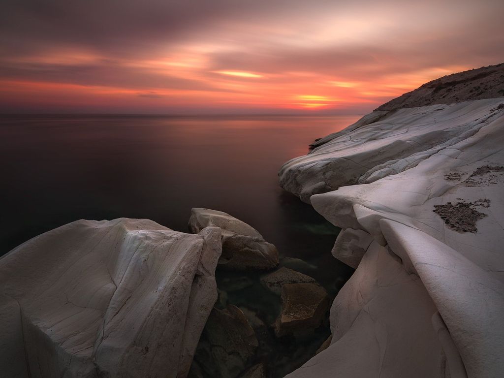 Sunset at Alamanos Beach Cyprus wallpaper