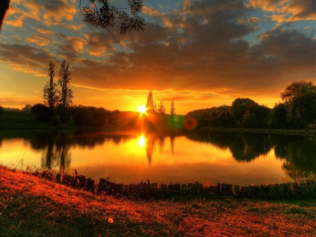 Sunset From a Lake Side wallpaper